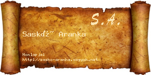 Saskó Aranka névjegykártya